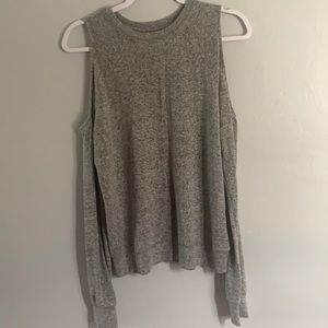 Abercrombie Medium Gray Cold Shoulder Sweater